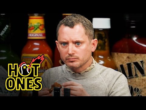 Elijah Wood Tastes the Lava of Mount Doom While Eating Spicy Wings | Hot Ones