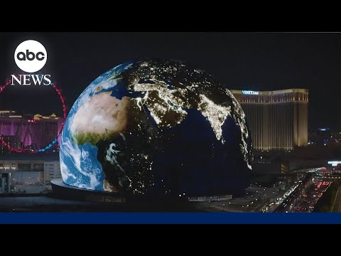 Sphere lights up Las Vegas skyline with massive LED display | ABC News