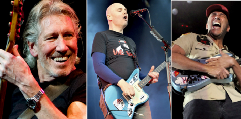 Roger Waters / Billy Corgan / Tom Morello (photo by ConsequenceOfSound)