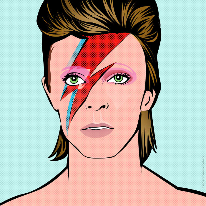 David Bowie In Pop Art Style (zummi mwaheed)