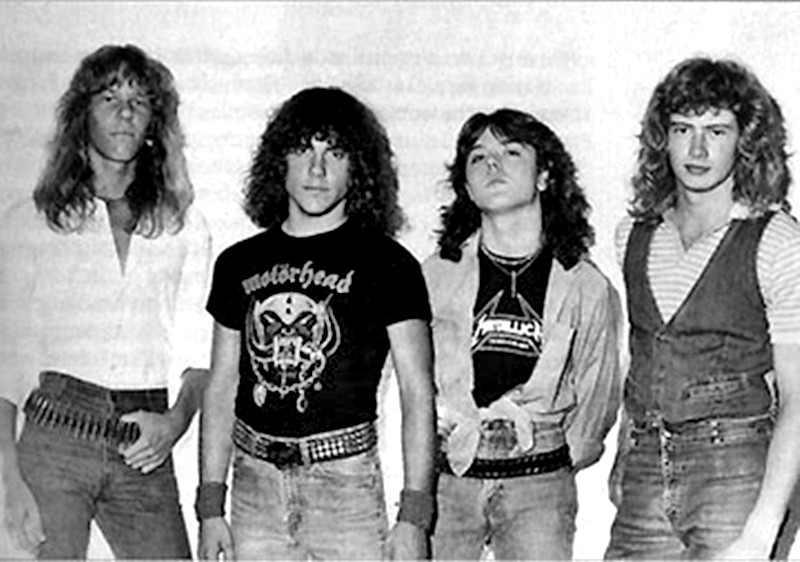 James Hetfield, Ron McGovney, Lars Ulrich και Dave Mustaine.