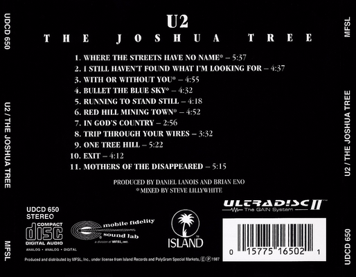 Ρίχνοντας μια ματιά στο οπισθόφυλλο του 'The Joshua Tree' των U2, καταλαβαίνει γιατί το 'Mothers Of The Disappeared' ήταν από την αρχή δύσκολο να ξεχωρίσει.