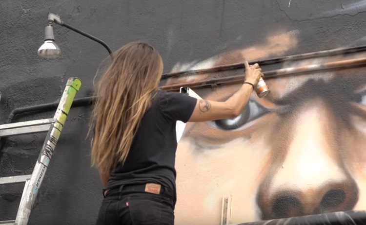 Lemmy mural at Sunset Strip