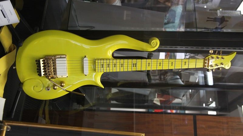 Prince yellow guitar
