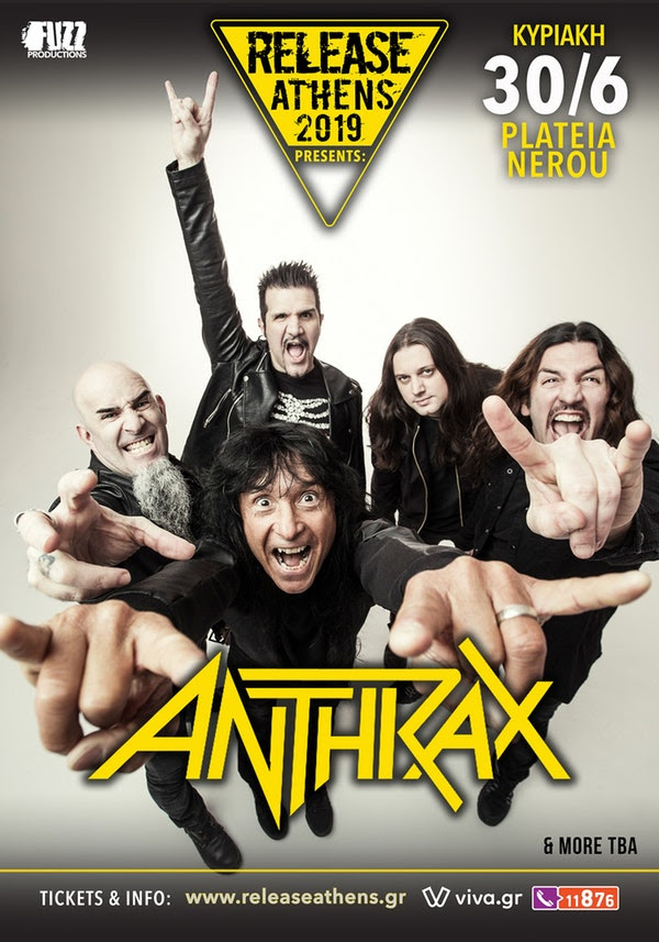 Anthrax @Release Athens Festival 2019 / Poster