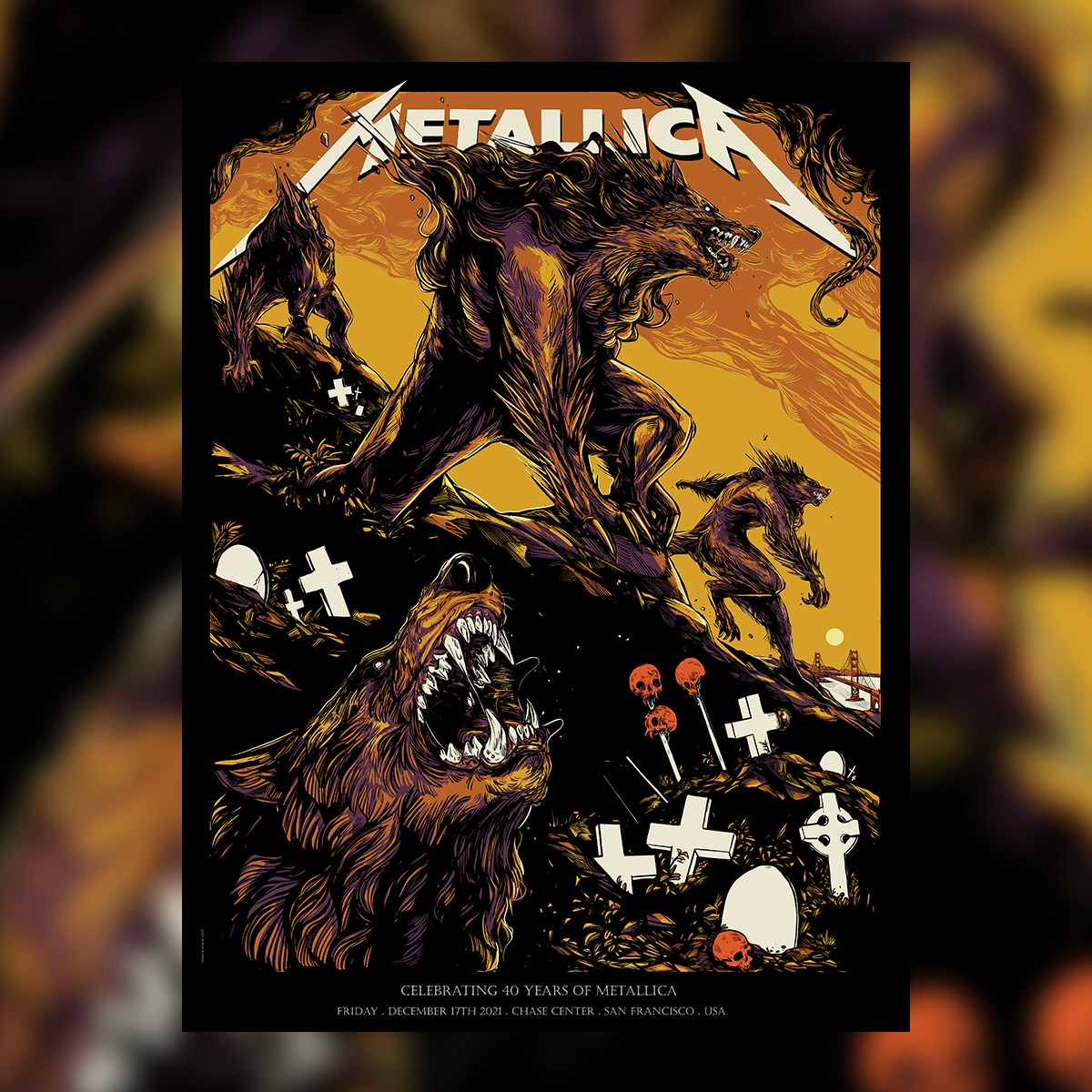 Metallica αφίσα 40 χρόνια