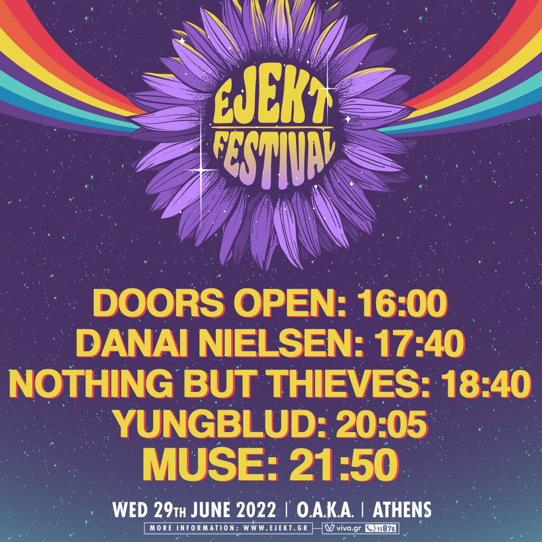 Muse / Ejekt Festival 2022: Τι ώρες εμφανίζονται τα συγκροτήματα