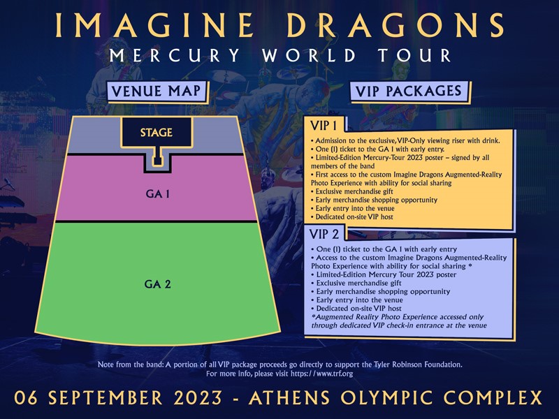 Imagine Dragons - ΟΑΚΑ 2023 Venue