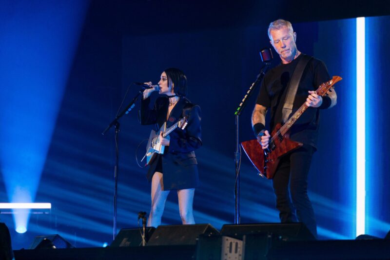 James Hetfield and St. Vincent - Helping Hands 2022 - Photo by Brett Murray