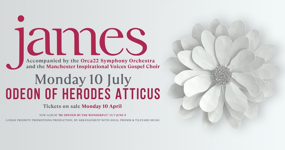 James live in Athens - Ηρώδειο 2023 - Εισιτήρια και πρόγραμμα