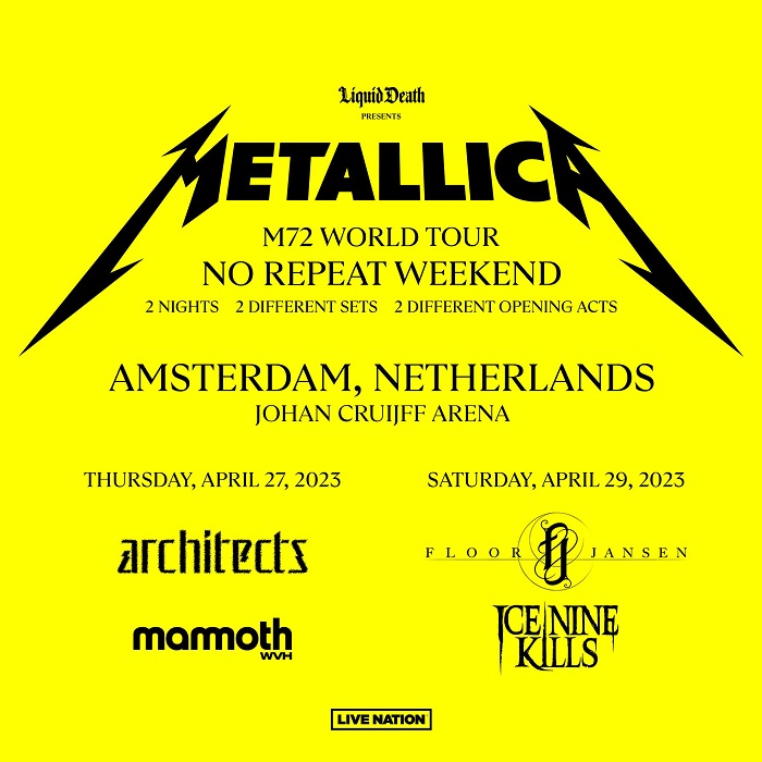 Metallica live Amsterdam 2023