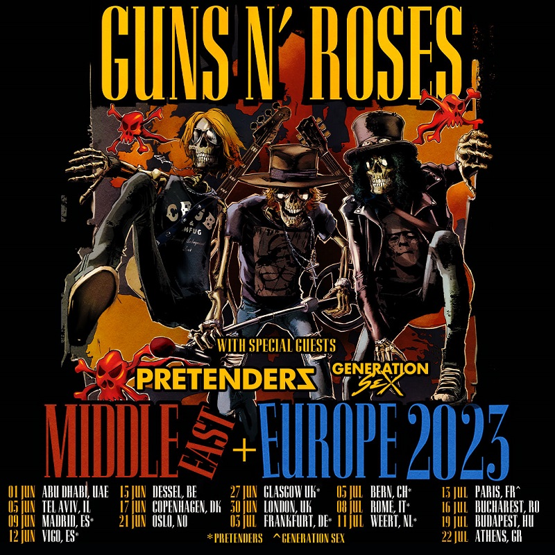 Guns N' Roses - Support ευρωπαϊκής περιοδείας 2023