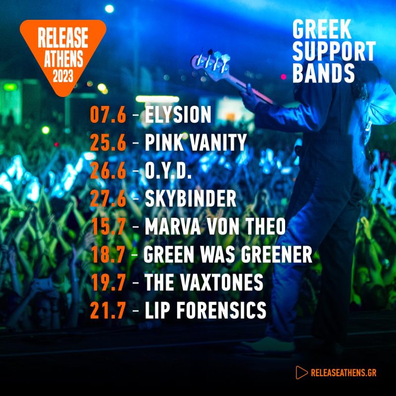 Release Athens Festival 2023 - Greek Support Bands