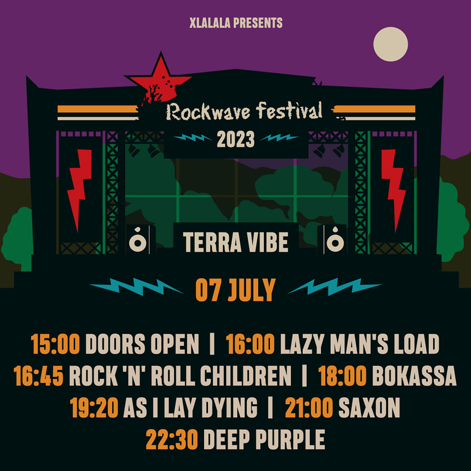 Rockwave Festival 2023 - Deep Purple και Saxon - Πρόγραμμα εμφανίσεων