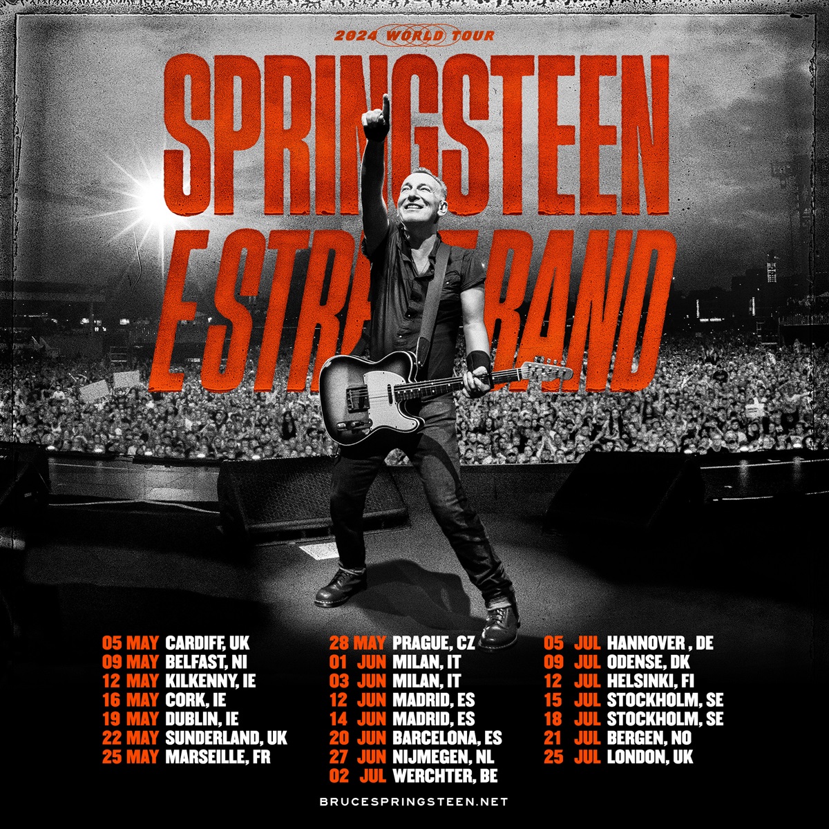Bruce Springsteen european tour 2024