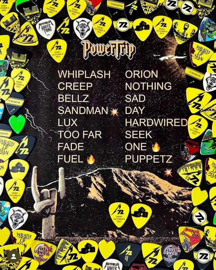 Metallica setlist - Power Trip Festival 2023