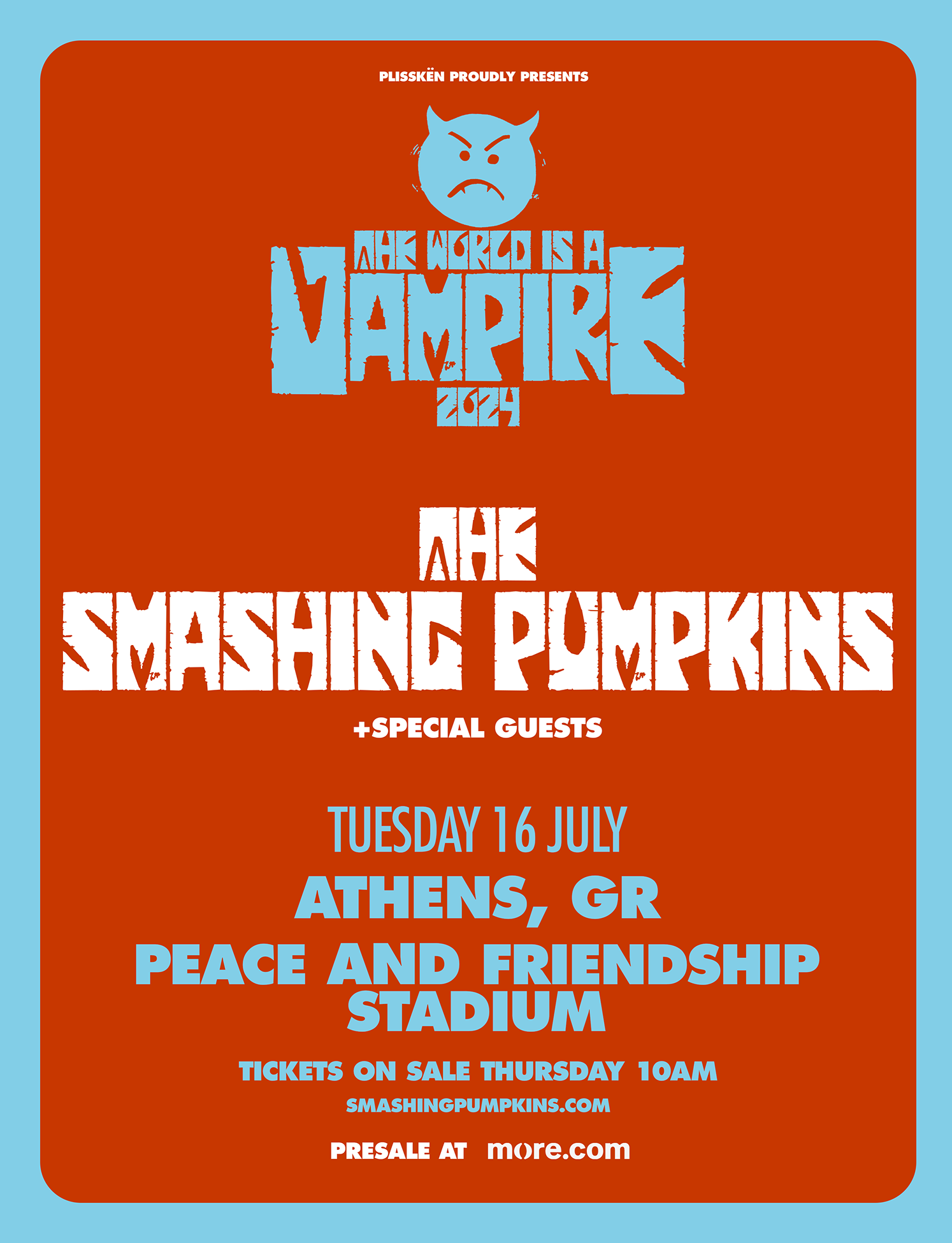 Smashing Pumpkins live Στάδιο Ειρήνης και Φιλίας 2024