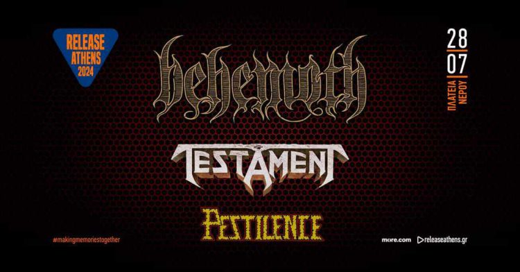 Behemoth, Testament, Pestilence - Release Athens 2024