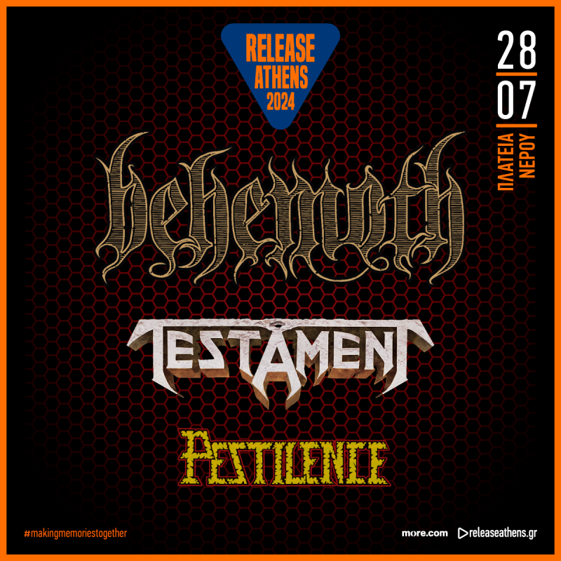 Behemoth, Testament, Pestilence - Release Athens 2024
