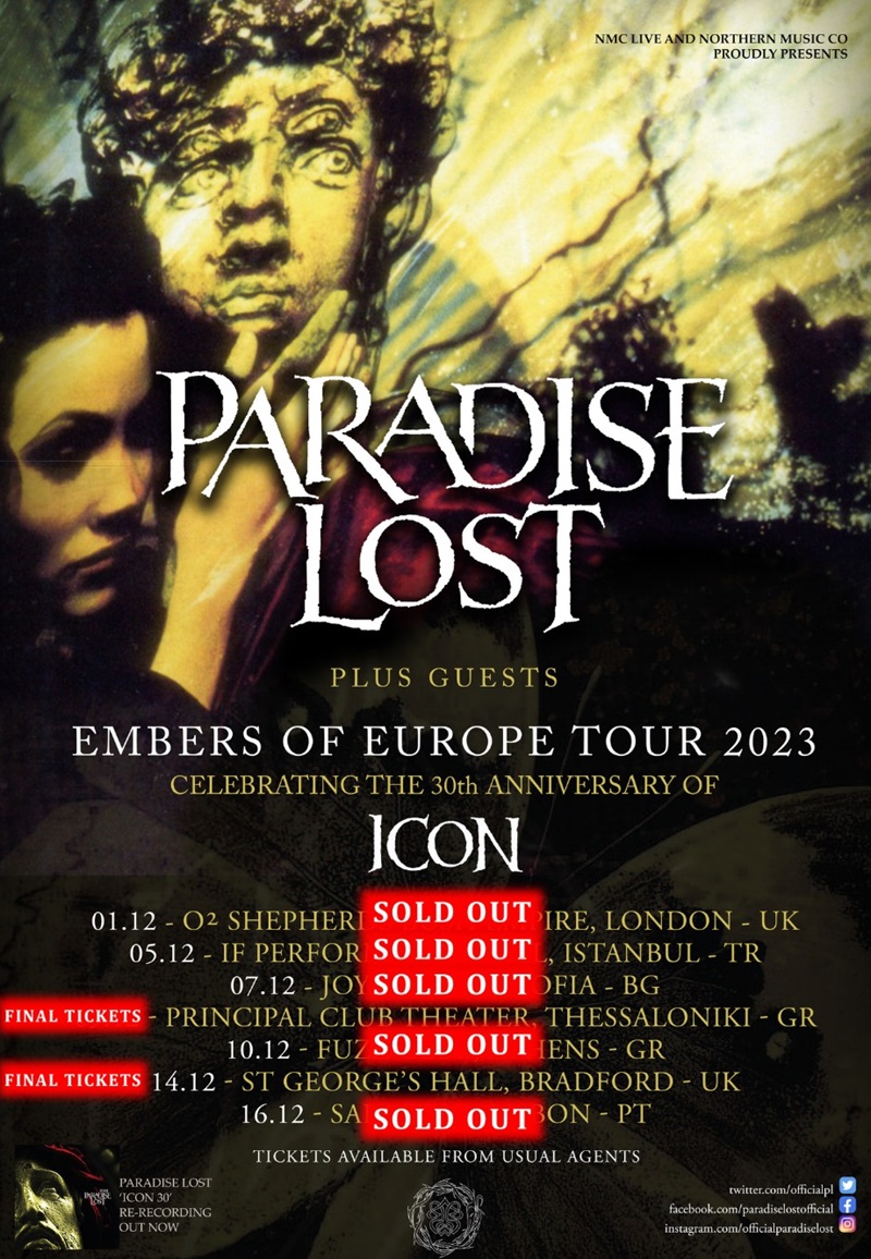 Paradise Lost live in Athens 2023 - εισιτήρια τέλος!