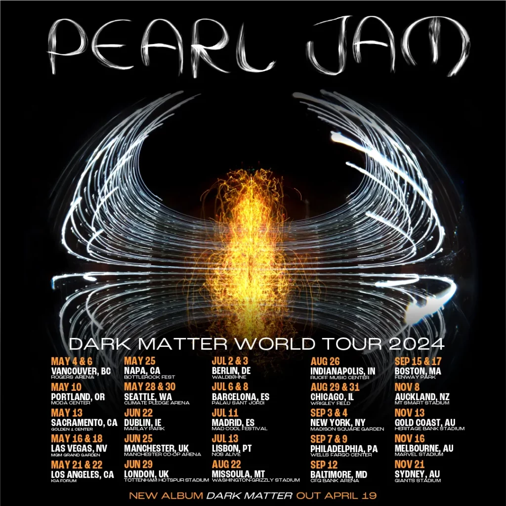 Pearl Jam world tour 2024