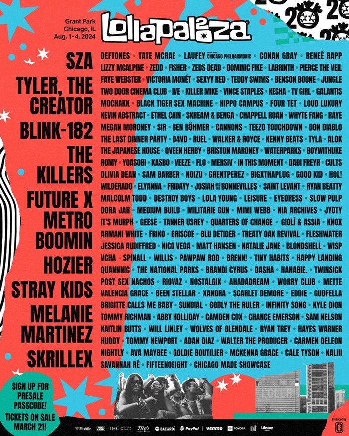 Lollapalooza 2024 line up